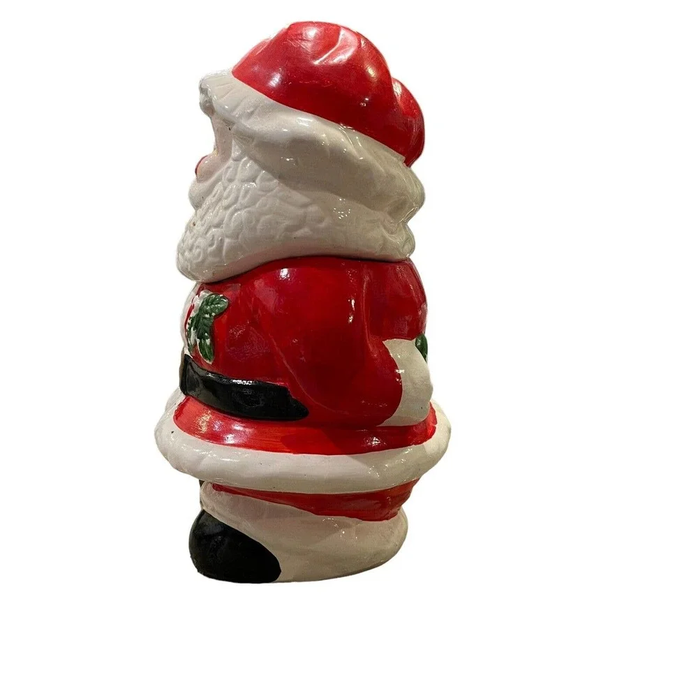 VTG Santa Claus St.‎ Nick Ceramic Porcelain Cookie Jar Christmas Holiday Decor